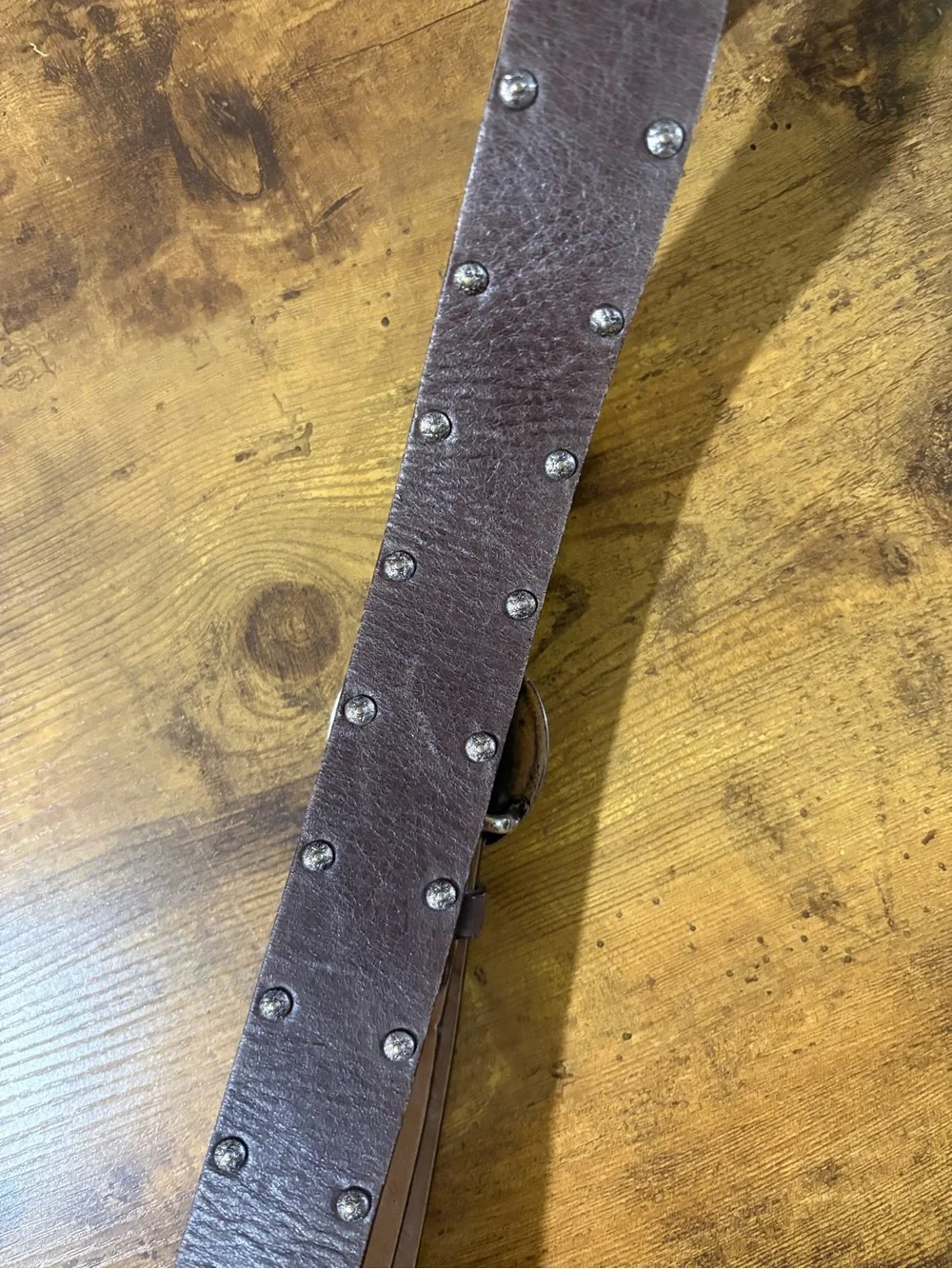 Streets Ahead Brown Leather Studded Belt Size Large